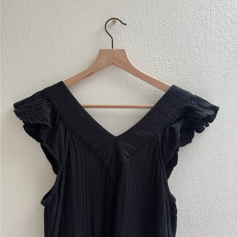 Mille Catarina Black Flutter Sleeve Dres - Picture 5 of 6